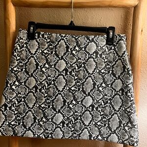H&M mini snake skin skirt